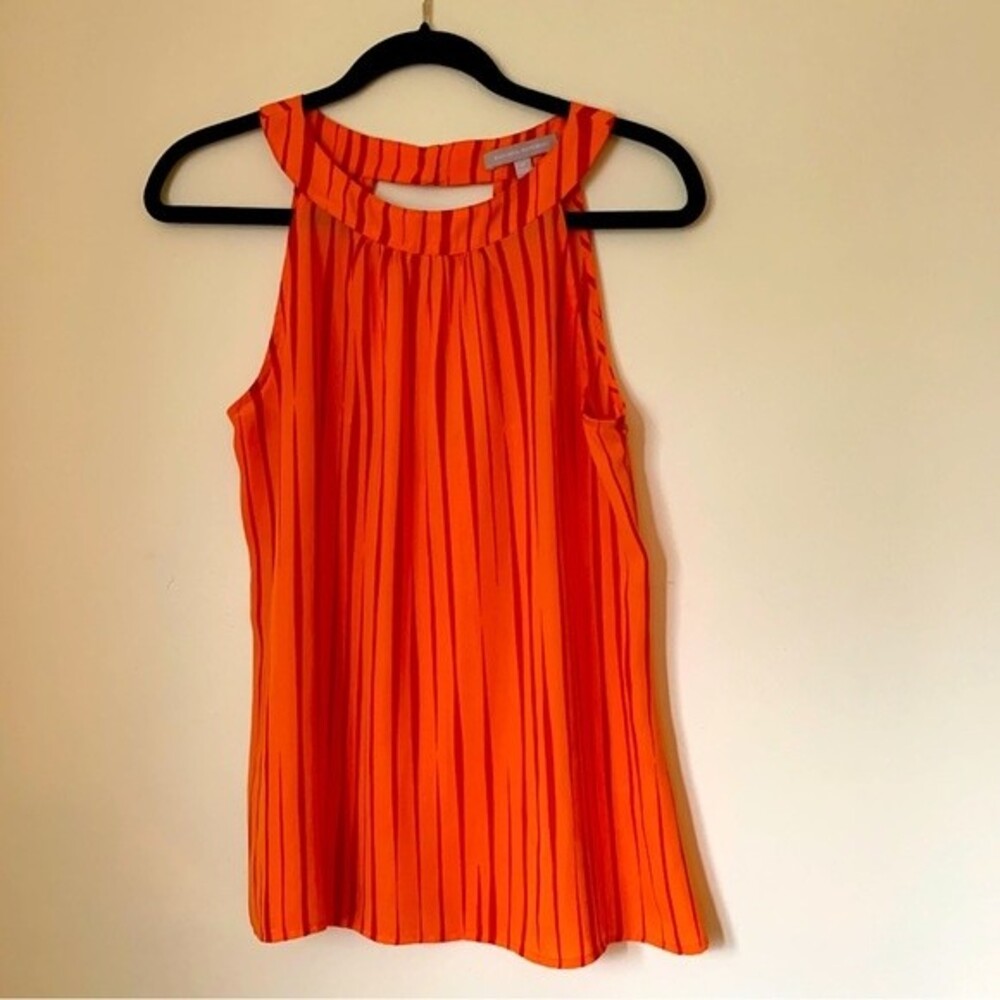 Banana Republic Orange Classy Chic stripe cut out  Tank Size 6